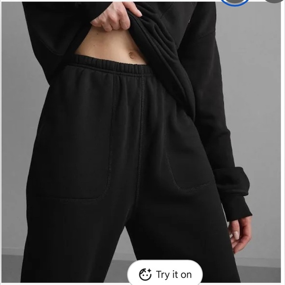 Lunya Silk Sweats, Includes Black Sweatshirt & Joggers, Medium, Like New - Picture 10 of 12